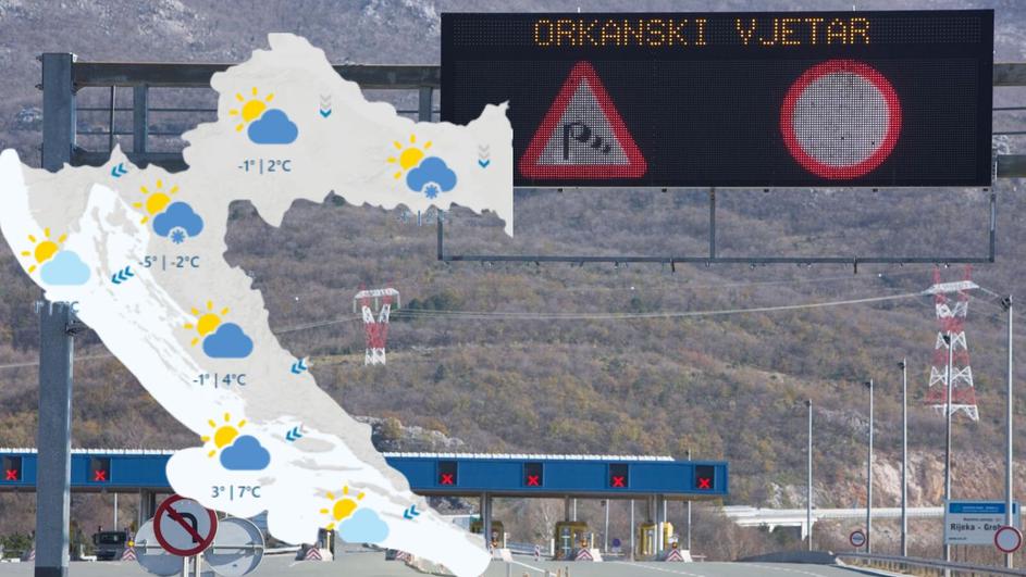 Jaka bura stvara probleme na cestama, oslabjet će predvečer