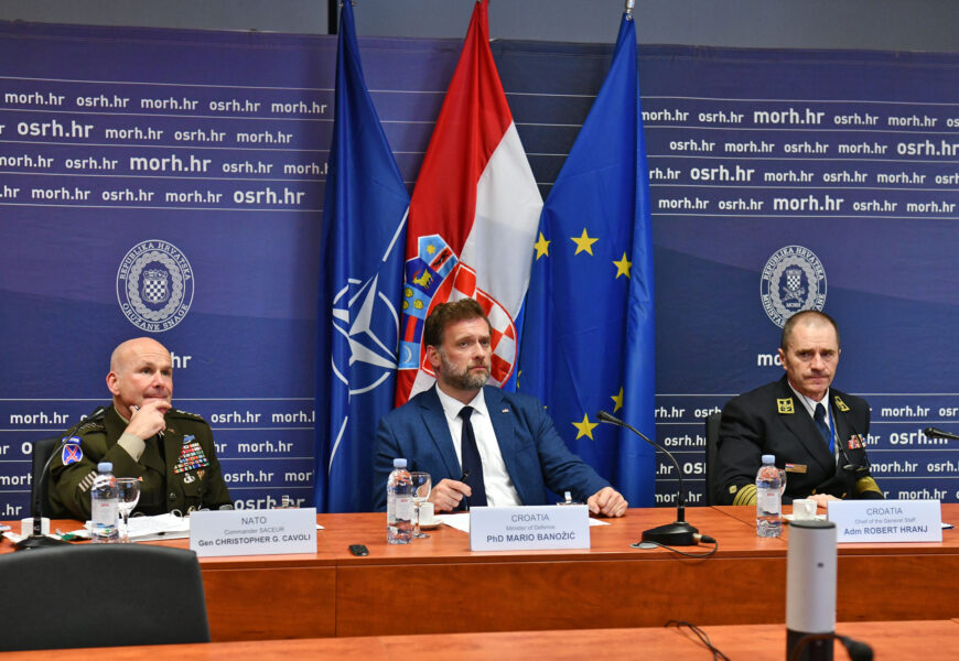 Ministar obrane i general Cavoli razmjenjuju mišljenja o sigurnosti i modernizaciji hrvatskih oružanih snaga