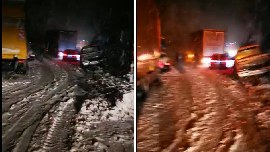 Olujni vjetar i snijeg zatvorili ceste, do mora samo autima