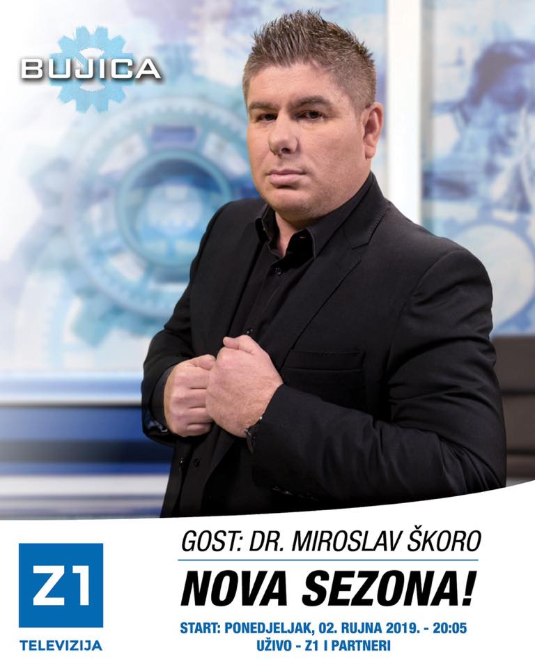Bujica - Nova sezona! Start: ponedjeljak 02.09.2019. Gost: Dr Miroslav Škoro