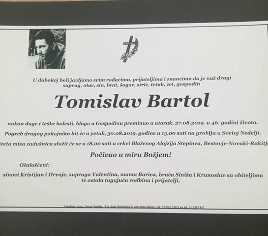Posljednji pozdrav ratniku - Tomislav Bartol