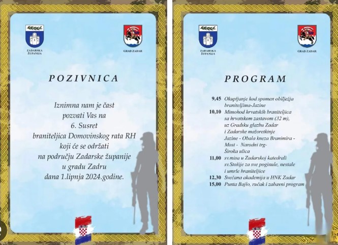 6. Susret braniteljica Domovinskog rata RH - 01.06.2024. u Zadru