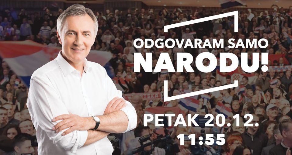 Škoro u petak u 11,55 odgovara na pitanja naroda