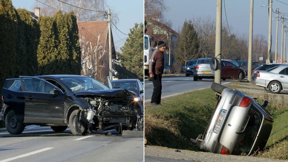Troje ozlijeđenih kod Osijeka: Nakon sudara završio u kanalu