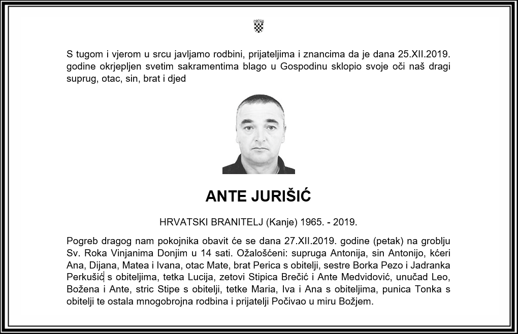 Posljednji pozdrav ratniku - Ante Jurišić