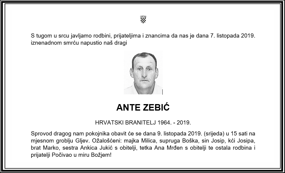 Posljednji pozdrav ratniku - Ante Zebić