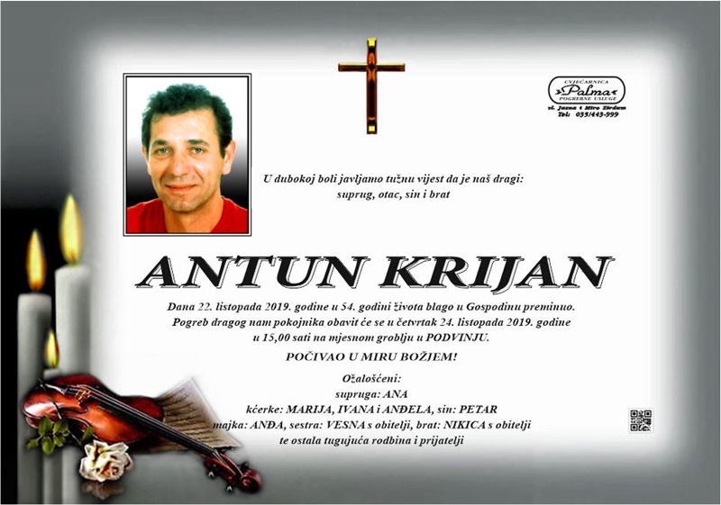 Posljednji pozdrav ratniku - Antun Krijan