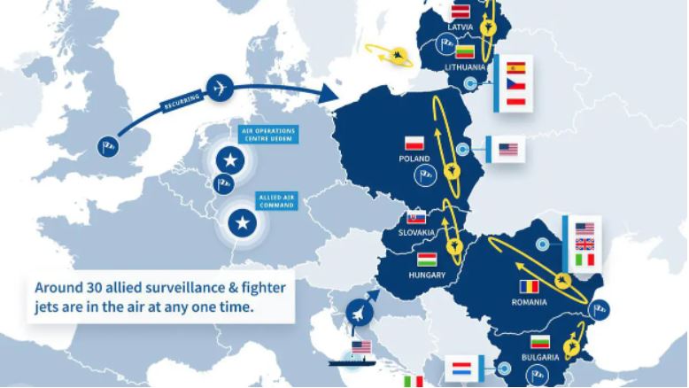 Karta NATO-a: “U svakom trenutku na nebu iznad Europe je 30 borbenih aviona”