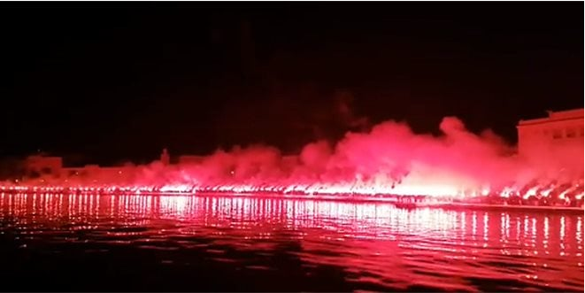 Velika bakljada Torcide u čast rođendana slavne 4. gardijske brigade