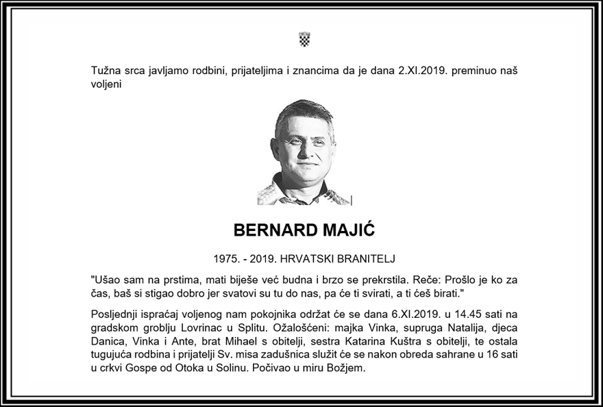 Posljednji pozdrav ratniku - Bernard Majić