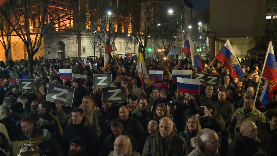Prosvjed podrške Rusiji u centru Beograda: "Svaki Rus Srbinu je brat"