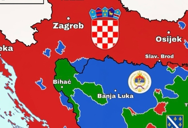 Širi se nova karta Bosne i Hrvatske: ‘Ovo je sve srpska zemlja’