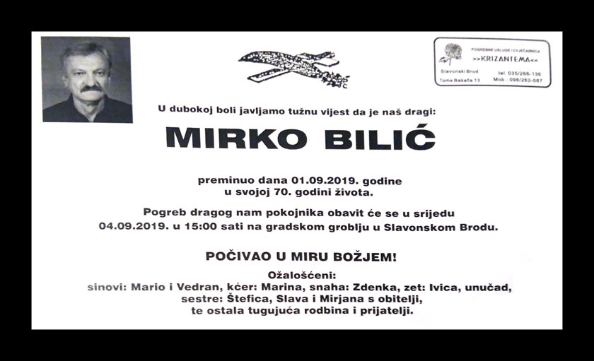 Posljednji pozdrav ratniku - Mirko Bilić