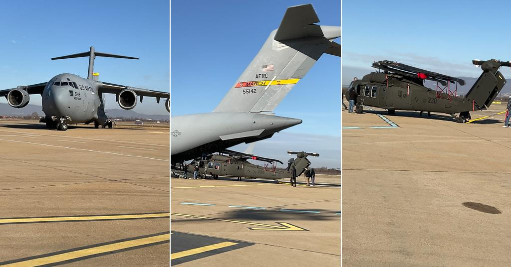 DONACIJA SAD-a: U Hrvatsku došla dva američka helikoptera Black Hawk: Stigli u transportnom avionu C-17