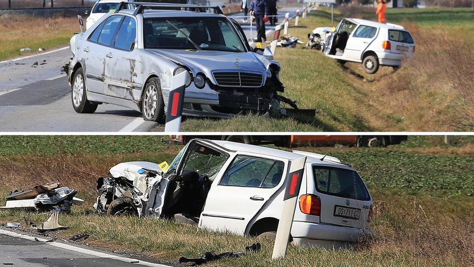U sudaru kamiona i dva auta kod Osijeka troje ozlijeđenih