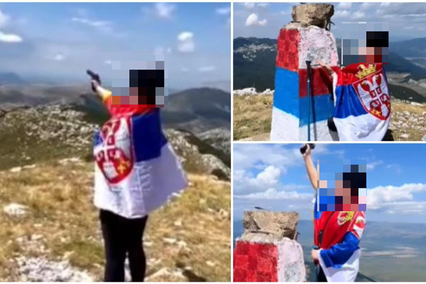 Provokacija uoči obljetnice akcije Oluje: Mlada Srpkinja s vrha Dinare uperila pištolj prema Kninu