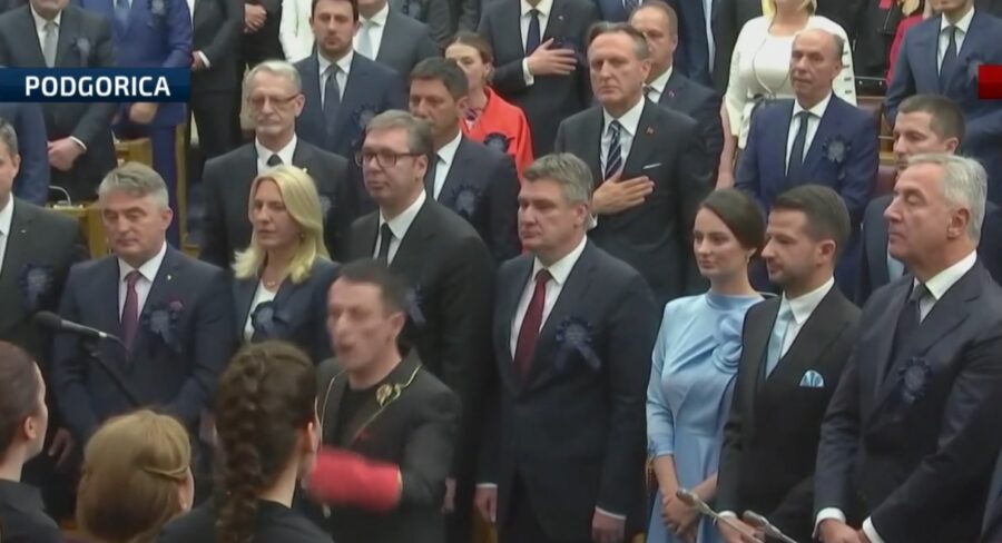 Milanović i Vučić u prvom redu na inauguraciji predsjednika Crne Gore