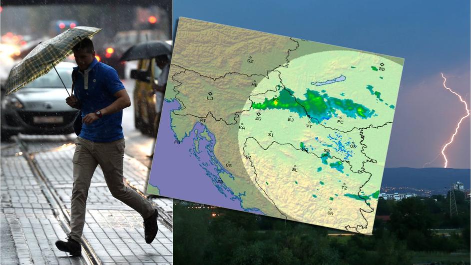 Sjever Hrvatske pogodilo jako olujno nevrijeme: Moguća tuča!