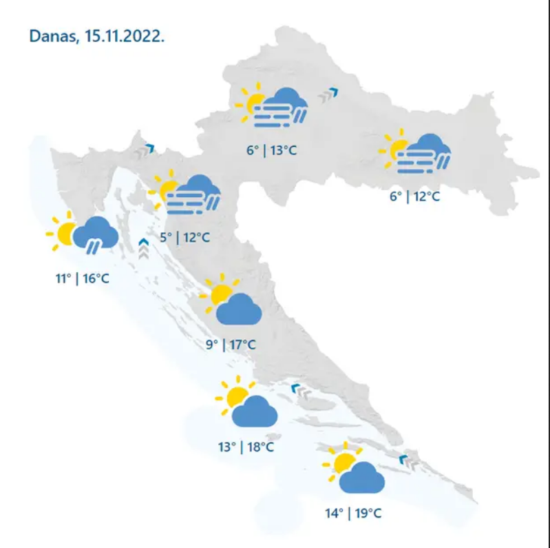 Meteoalarm na snazi: Stižu nam obilne kiše i nevere. Past će i temperatura, moguć je snijeg