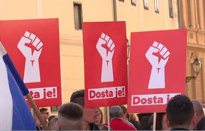 PROSVJEDI ILI IZBORNA KAMPANJA: ljevica poručuje: ‘Hrvatskoj ćemo vratiti budućnost’