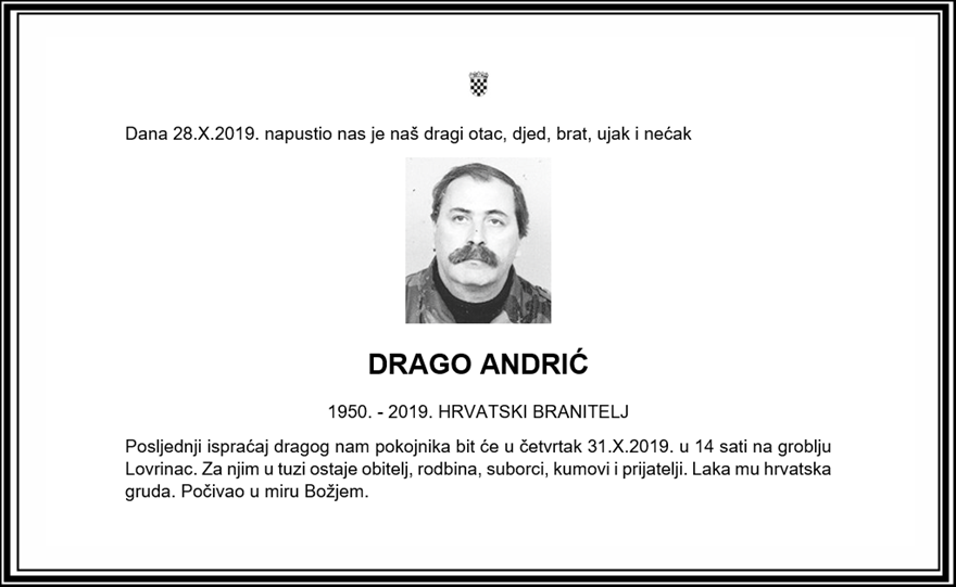 Posljednji pozdrav ratniku - Drago Andrić