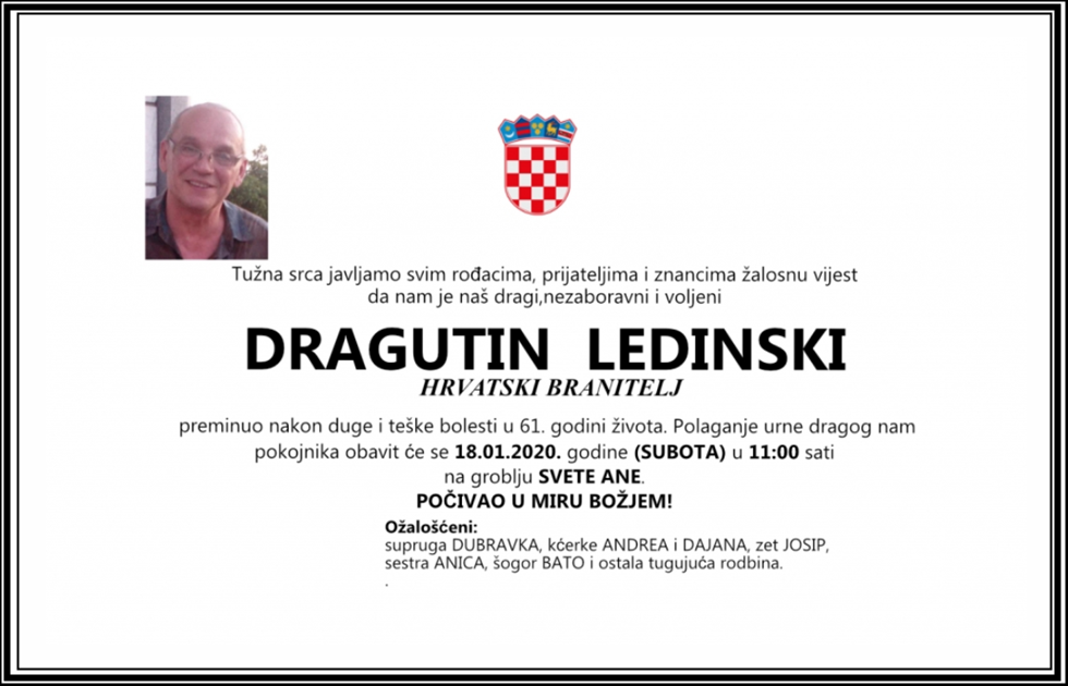 Posljednji pozdrav ratniku - Dragutin Ledinski
