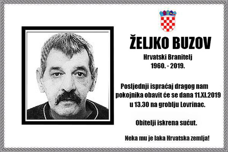 Posljednji pozdrav ratniku - Željko Buzov