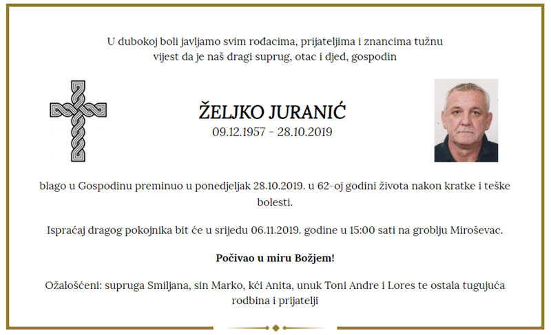 Posljednji pozdrav ratniku - Željko Juranić