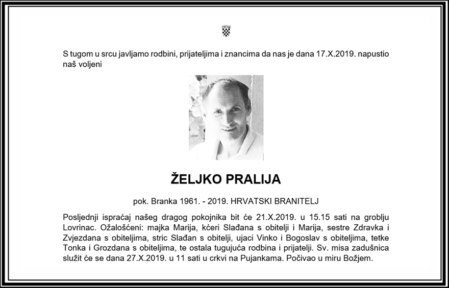 Posljednji pozdrav ratniku - Željko Pralija