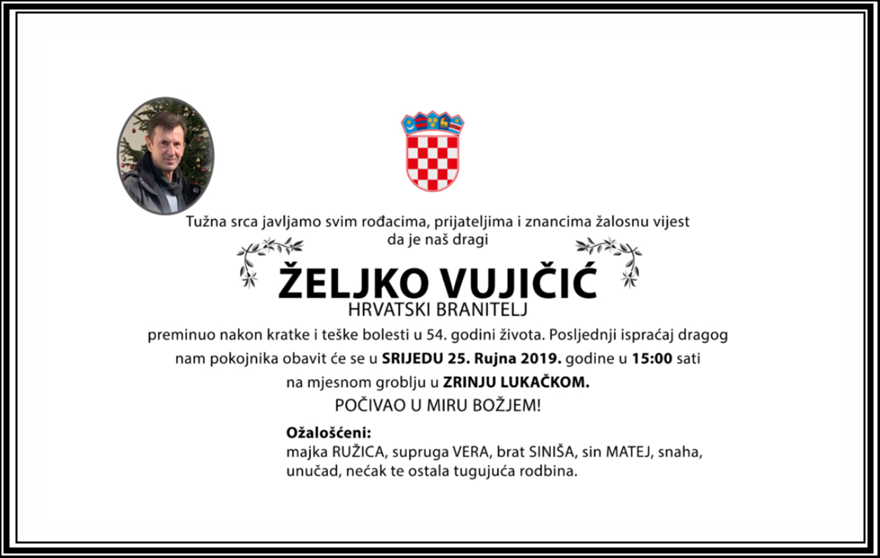 Posljednji pozdrav ratniku - Željko Vujičić