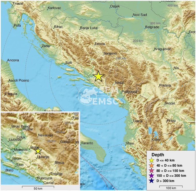 Hercegovinu u rano jutro pogodio novi snažni potres jakosti 4,8 po Richteru