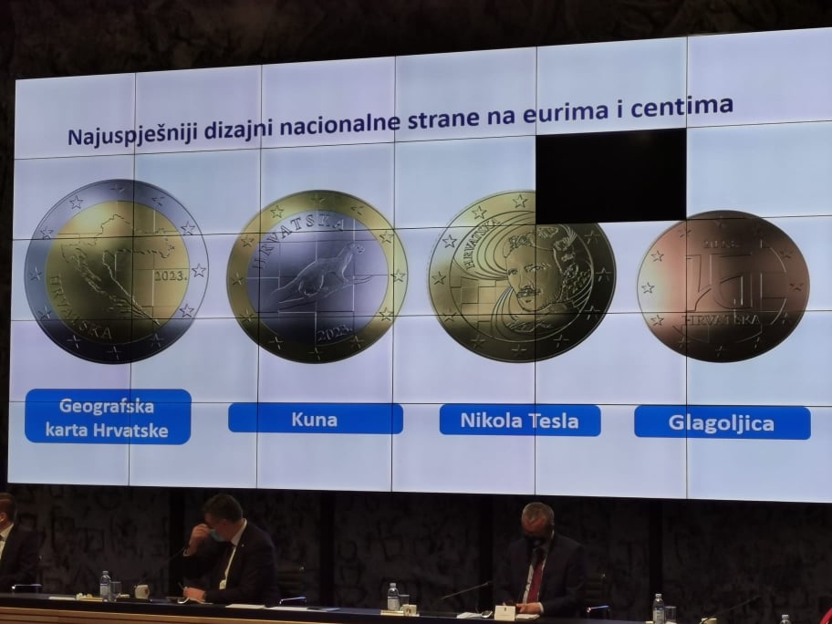 Predstavljene   hrvatske kovanice eura