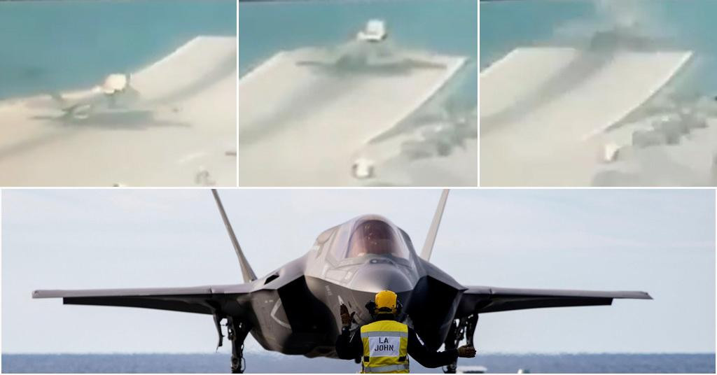 Procurila snimka blamaže: Pogledajte kako je 100 milijuna $ vrijedan borbeni avion F-35 završio u moru