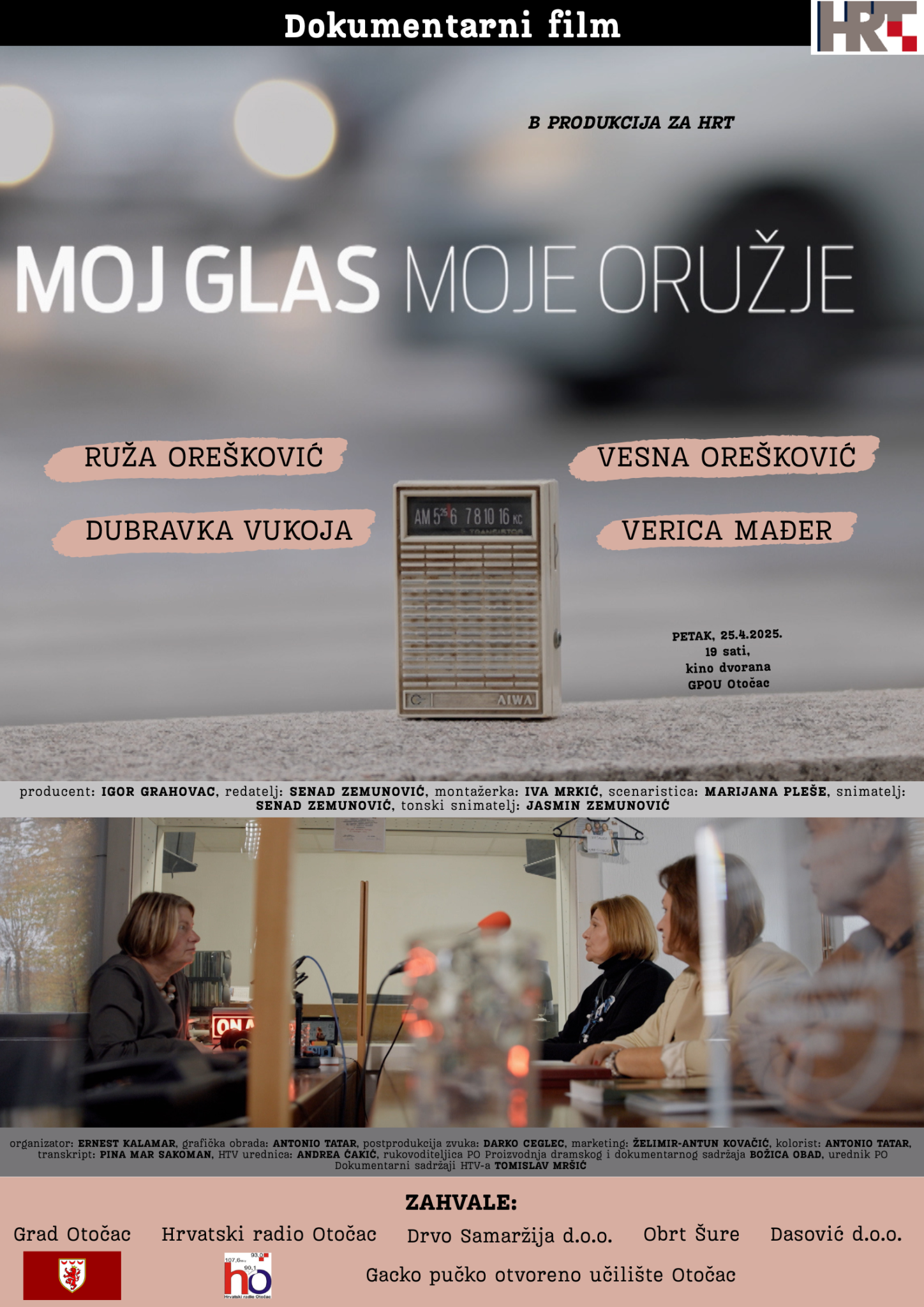 Premijera dokumentarnog filma MOJ GLAS MOJE ORUŽJE o ratnim izvjestiteljicama