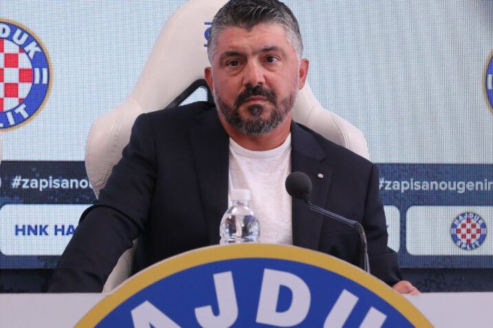 KONTROLIRANE PORUKE   Hajduk je objavio Gattusovu izjavu uoči derbija: “Trebamo odigrati bez straha”