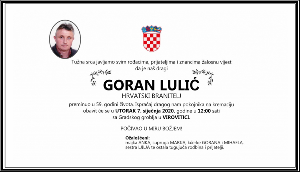 Posljednji pozdrav ratniku - Goran Lulić