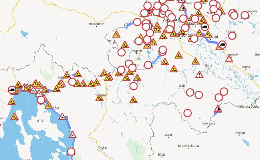 Ne krećite na put! Zbog obilnih kiša i poplava zatvorene mnoge ceste. Evo popisa