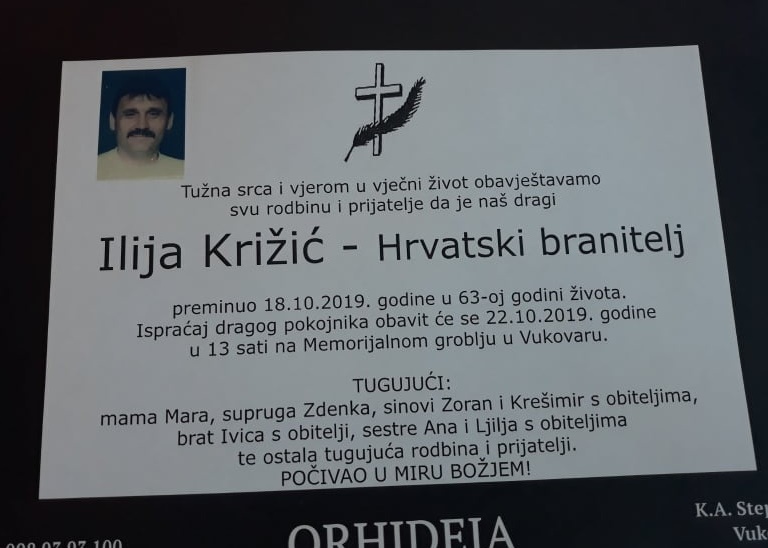 Posljednji pozdrav ratniku - Ilija Križić