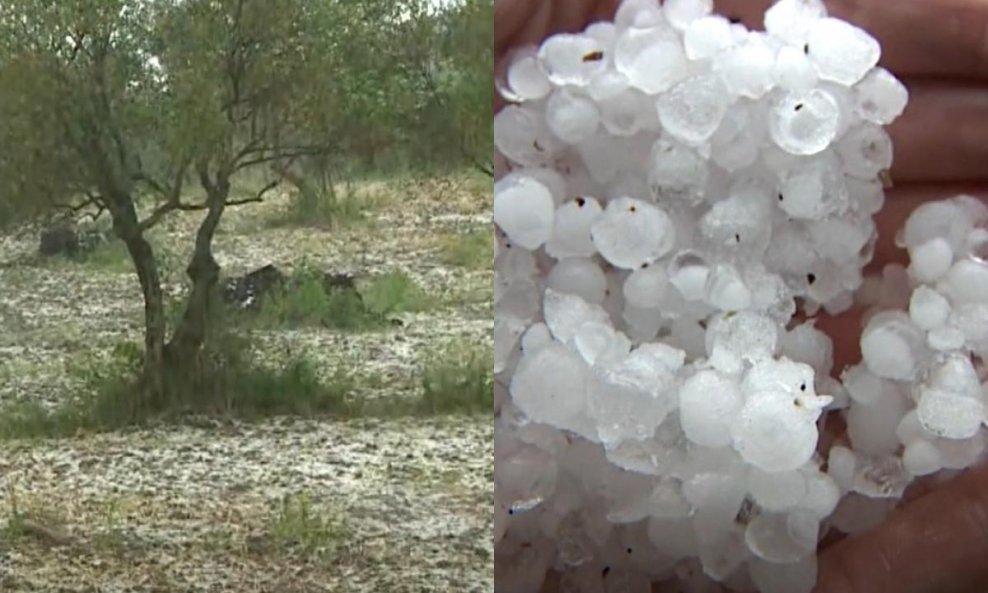 Strašna tuča pogodila unutrašnjost Istre, zbog leda obustavljen promet