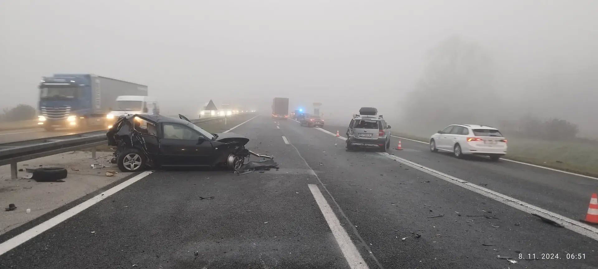 Magla smanjila vidljivost na A3, sudar četiri vozila: 'Zabijali su se jedan u drugi, strahota!'