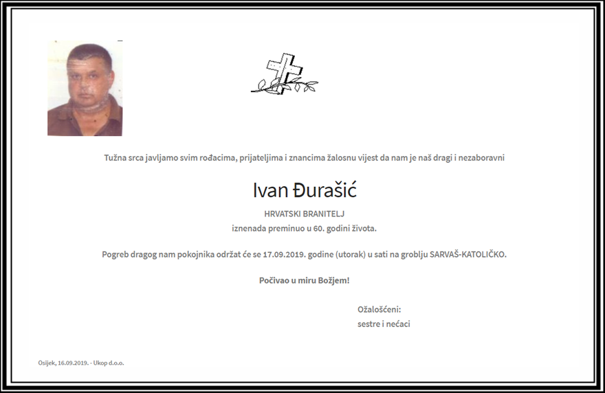 Posljednji pozdrav ratniku - Ivan Đurašić