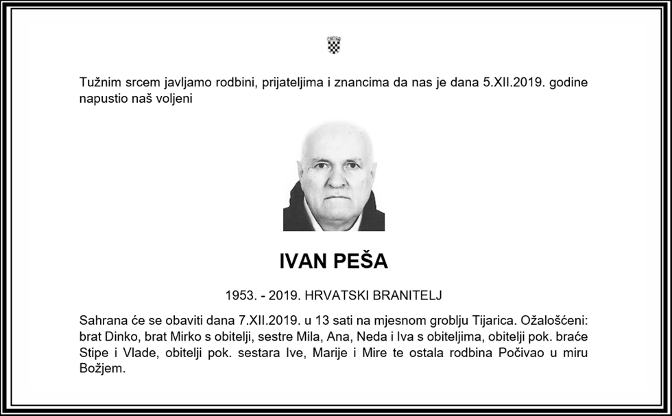 Posljednji pozdrav ratniku - Ivan Peša