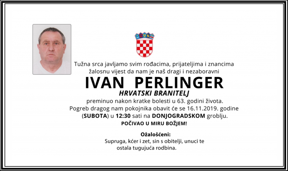 Posljednji pozdrav ratniku - Ivan Perlinger
