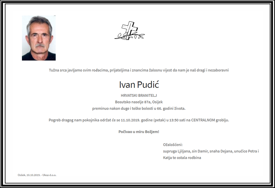 Posljednji pozdrav ratniku - Ivan Pudić