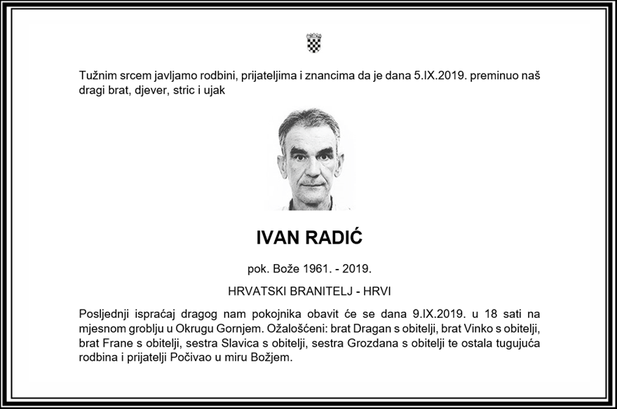 Posljednji pozdrav ratniku - Ivan Radić
