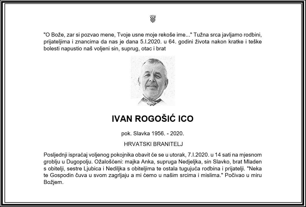 Posljednji pozdrav ratniku - Ivan Rogošić Ico