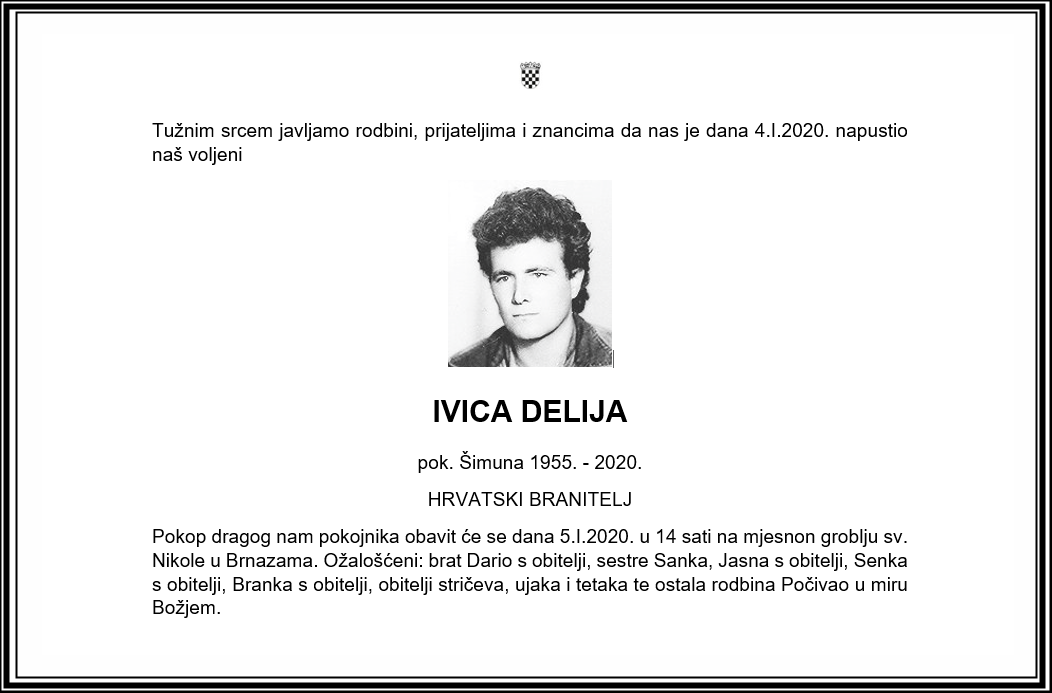 Posljednji pozdrav ratniku - Ivica Delija