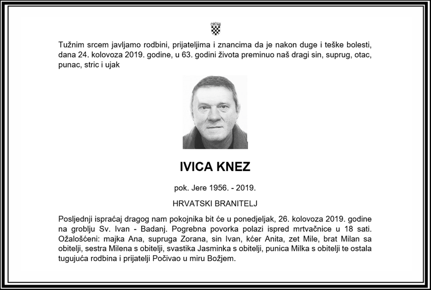 Posljednji pozdrav ratniku - Ivica Knez