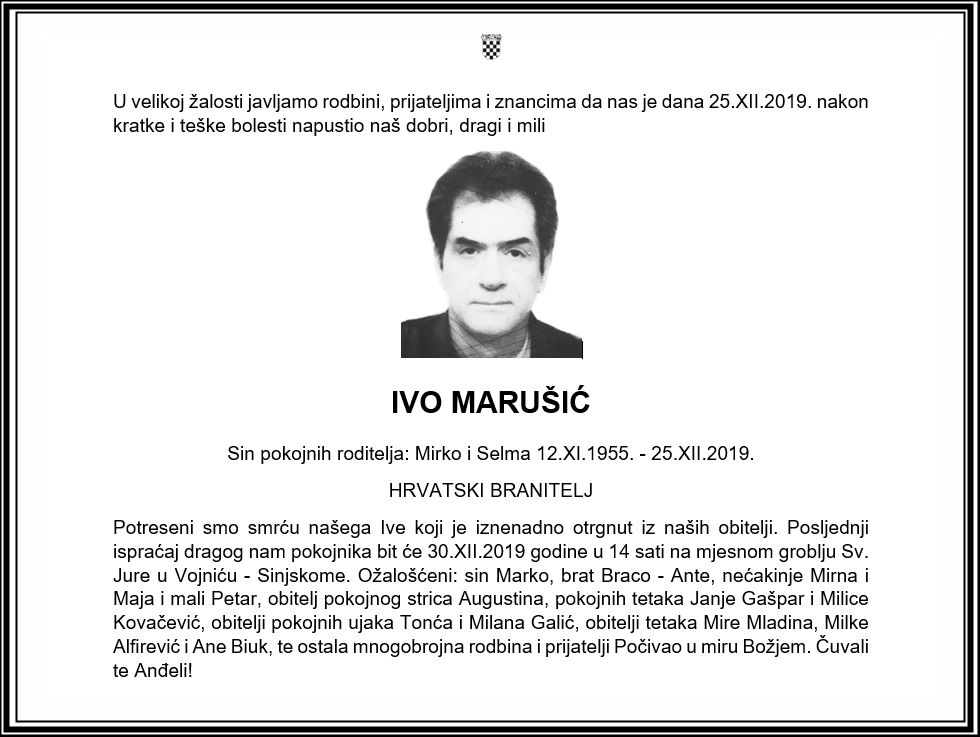 Posljednji pozdrav ratniku - Ivo Marušić