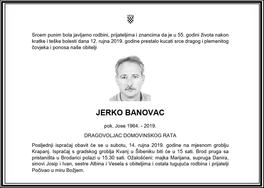 Posljednji pozdrav ratniku - Jerko Banovac